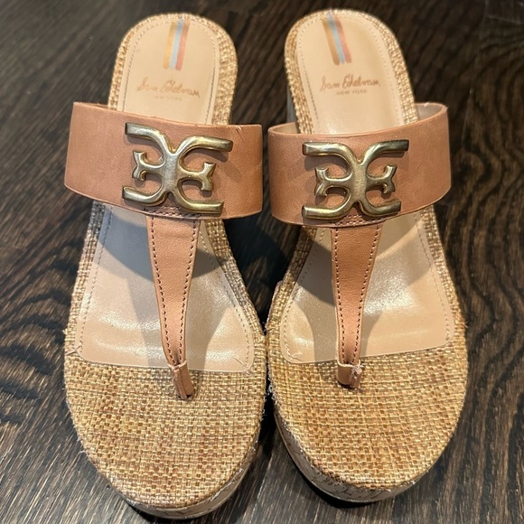 Sam Edelman Women’s Yardlie Tan Cork Wedge Platform Sandals Size 8.5M - Picture 2 of 8
